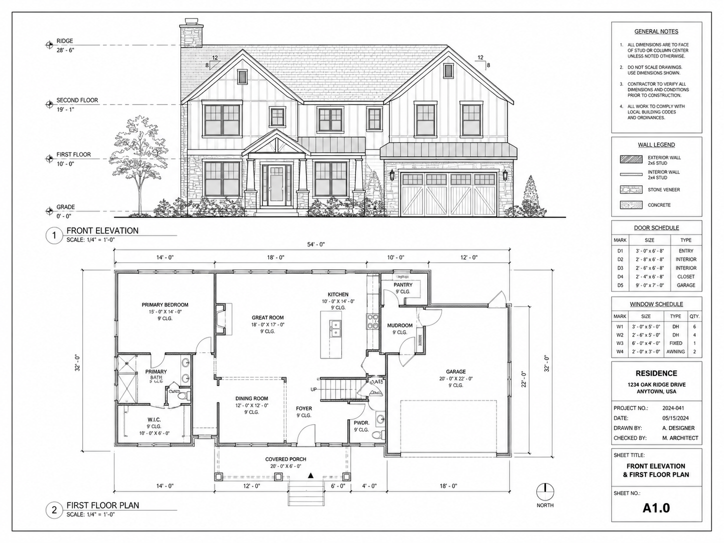 Example floor plan